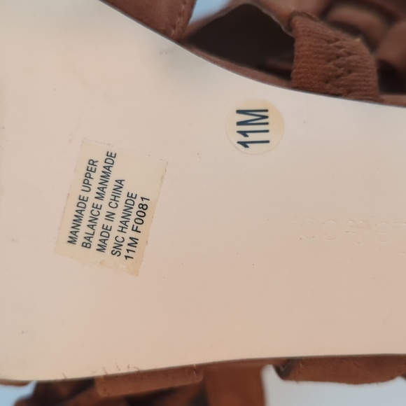 Style & Co Cognac Color  Tie Up Feature Heeled Sandals - Picture 5 of 8